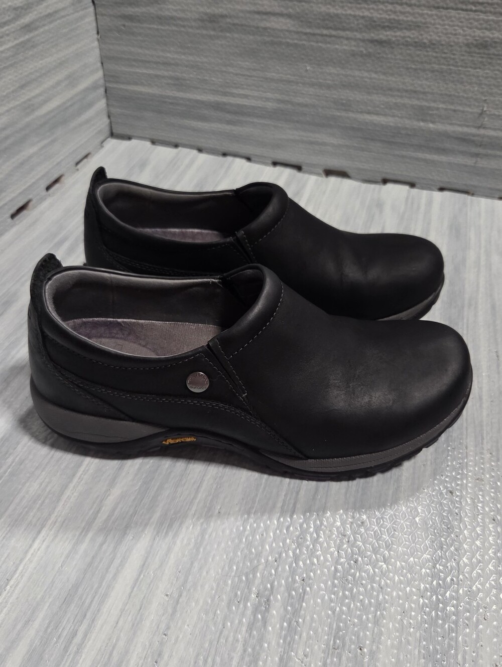 Dansko Patti Slip-on Black Nubuck Walking Shoes Size 38